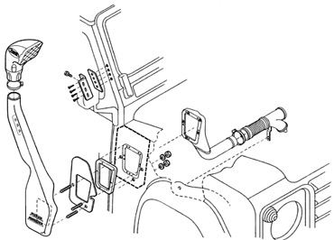 Safari snorkel Defender TD5 1999+ 